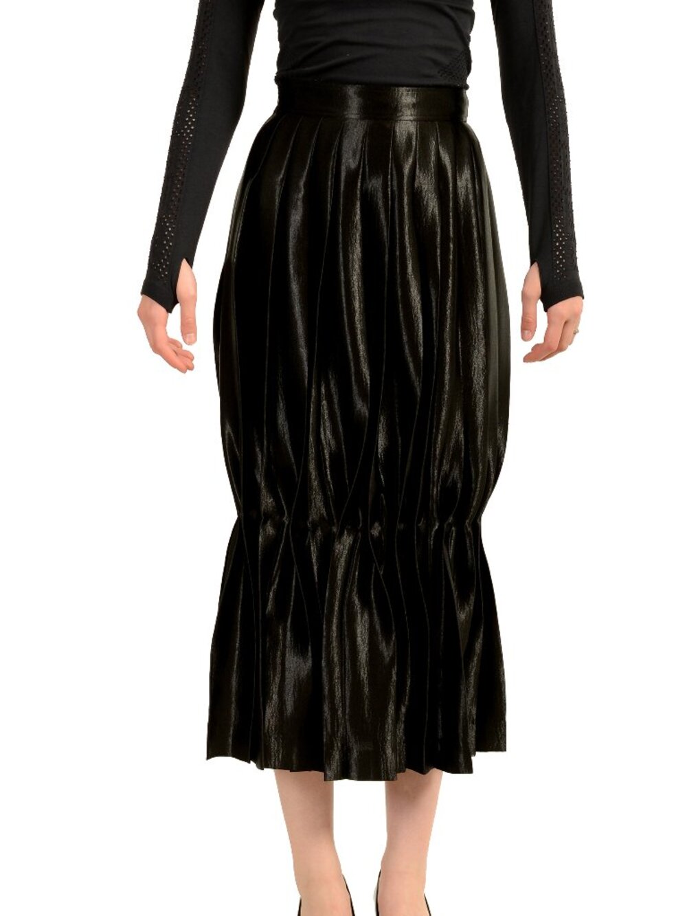 Scuderia Ferrari Women's Liquid Shiny Satin Midi Skirt US XS IT 38
